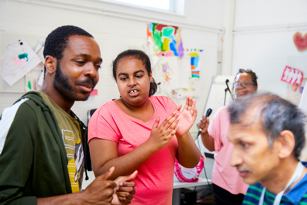 Dancing session at Day Opportunities