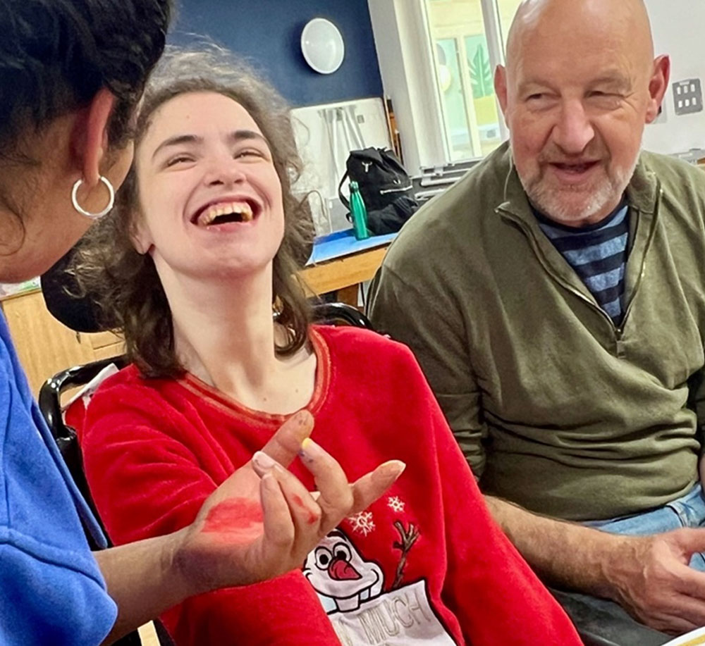 Our service user and volunteers at one of our supported living accommodations.